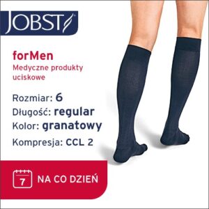 JOBST Podkolanówki męskie, zamknięte palce, CCL2 Kolor granat rozm. 6