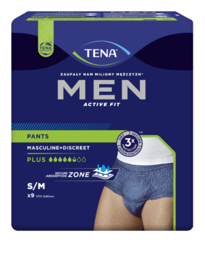 TENA Men Pants Plus OTC Edition S/M (75-105 cm), bielizna chłonna, 9 sztuk