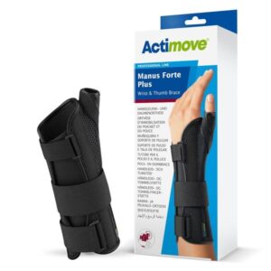 ACTIMOVE PRO Manus Forte Plus Orteza nadgarstka i kciuka rozm. L/XL lewa, kolor: czarny