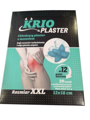 KRIO PLASTER chłodzący plaster z mentolem 12x18 cm 20szt