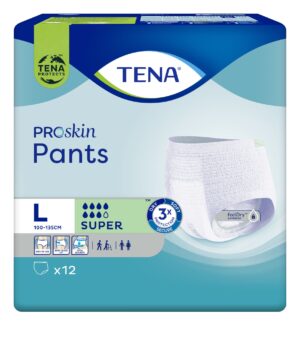 TENA Pants Super L (100-135 cm), majtki chłonne, 12 sztuk