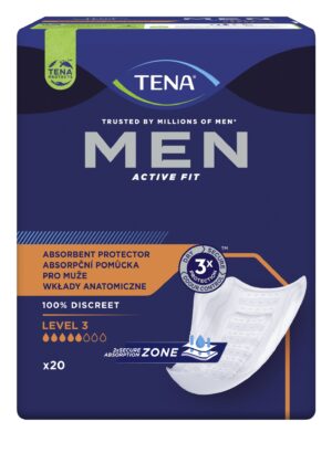 TENA Men Super Level 3, wkładki anatomiczne, 20 sztuk