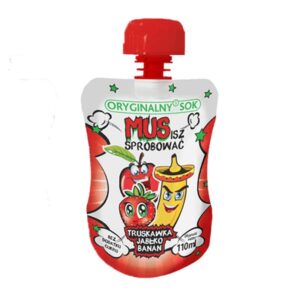 ORYGINALNY SOK Mus Truskawka/Jabłko/Banan 110g