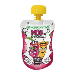 ORYGINALNY SOK Mus Malina/Jabłko/Banan 110g