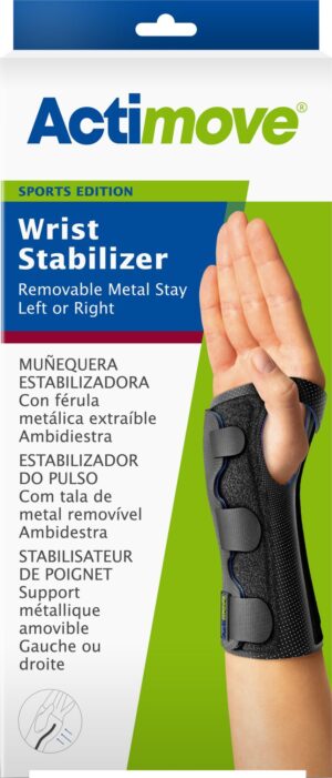 ACTIMOVE SE Orteza stabilizująca nadgarstek z szyną lewy lub prawy rozm. L/XL czarny