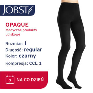 JOBST Rajstopy Opaque, zamknięte palce, CCL1 Kolor czarny rozm. I