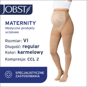 JOBST Rajstopy Maternity Opaque, zamknięte palce, CCL2 Kolor karmelowy rozm. VI