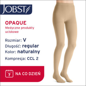 JOBST Rajstopy Opaque, zamknięte palce, CCL2 Kolor naturalny rozm. V