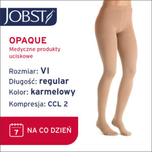 JOBST Rajstopy Opaque, zamknięte palce, CCL2 Kolor karmelowy rozm. VI