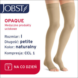 JOBST Pończochy Opaque Petite, otwarte palce, CCL1, Kolor naturalny, rozm. I