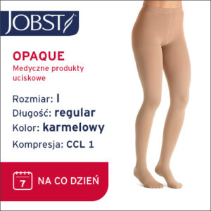JOBST Rajstopy Opaque, zamknięte palce, CCL1 Kolor karmelowy rozm. I