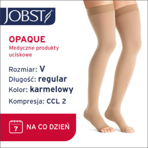 JOBST Pończochy Opaque, otwarte palce, CCL2, Kolor karmelowy, rozm. V