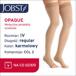 JOBST Pończochy Opaque AG, otwarte palce, klasa kompresji CCL2, Kolor karmelowy, rozm. IV