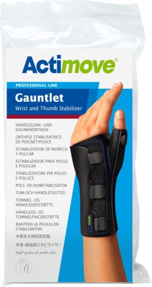 ACTIMOVE PRO GAUNTLET Orteza stabilizująca nadgarstek i kciuk z 2 szynami rozm. L czarny