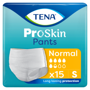 TENA PANTS PROSKIN NORMAL S (65-85 cm), majtki chłonne, 15 sztuk