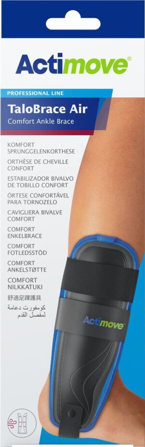 ACTIMOVE PRO TALOBRACE AIR Orteza stawu skokowego z powietrznymi poduszkami pneumatycznymi rozm. L/XL (lewa) czarny