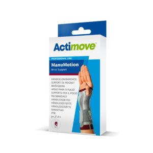 ACTIMOVE PRO Orteza stabilizująca nadgarstek ze wzmocnieniem i z kompresją medyczną rozm. XL (lewa) biały