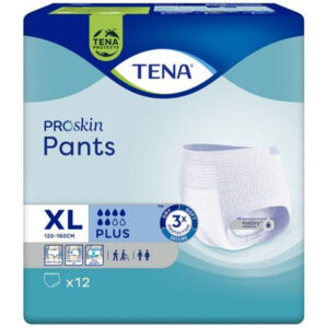 TENA Pants ProSkin Plus XL (120-160 cm), majtki chłonne, 12 sztuk - NFZ